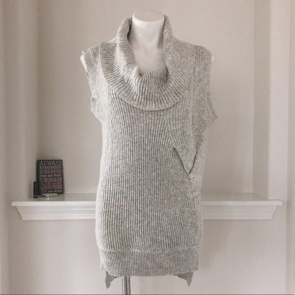Zero Degrees Turtleneck Sleeveless Sweater Light Grey Size L, NWT $178.00 - Picture 8 of 9